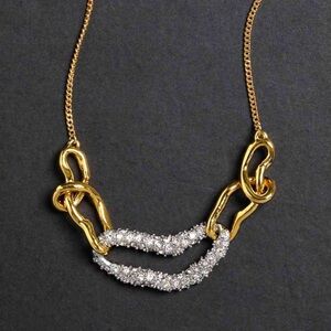 Alexis Bittar Gold and Silver Chain Necklace